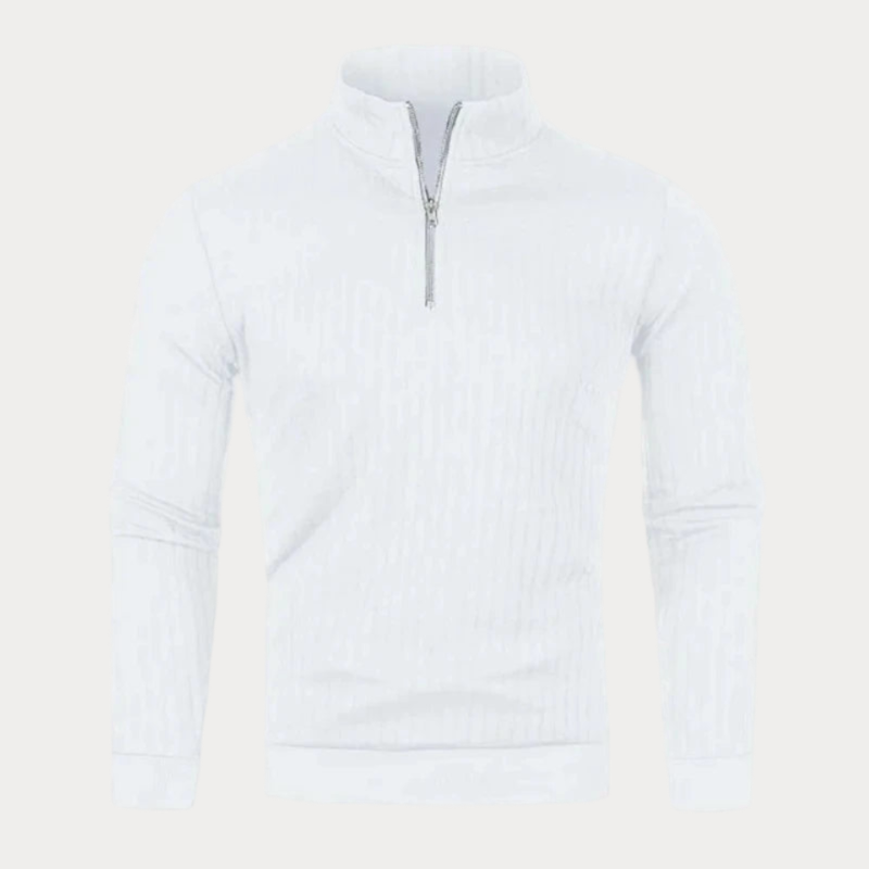 Pull à demi-zip homme – Sweat-shirt confortable en coton pour casual et sport