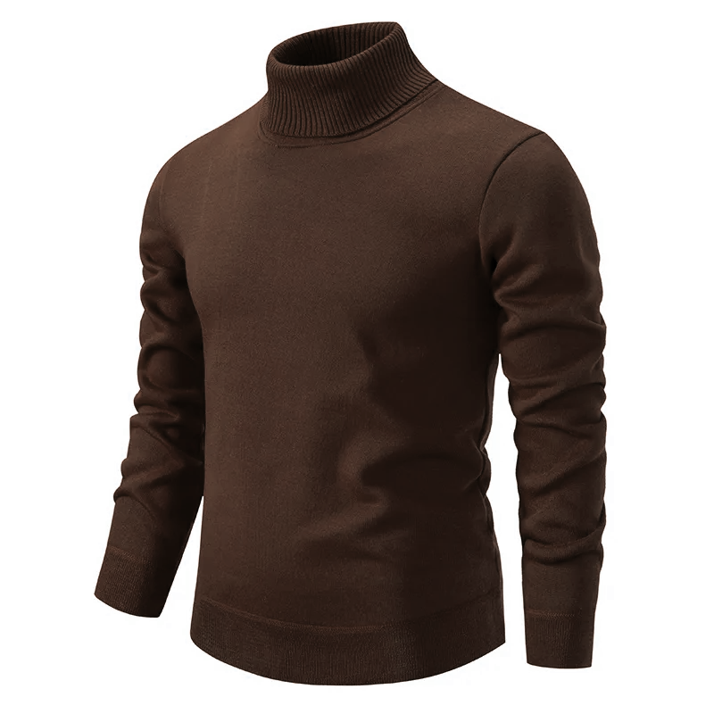 Pull col roulé homme – Pull classique en laine doux et confortable pour hiver