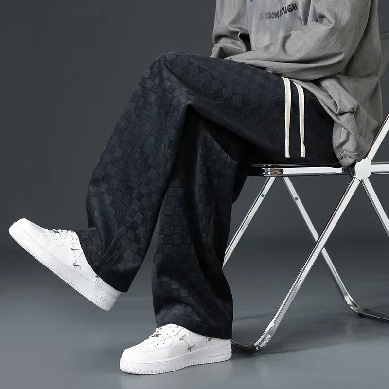 Pantalon de jogging homme – Pantalon à carreaux confortable et tendance