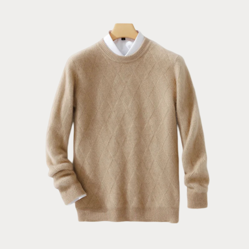 Pull en tricot homme – Pull col rond confortable en laine pour hiver