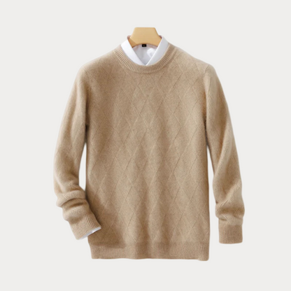 Pull en tricot homme – Pull col rond confortable en laine pour hiver