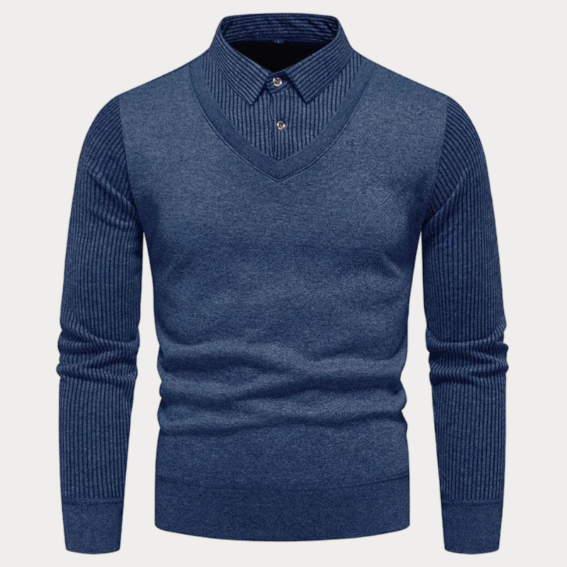 Pull en tricot homme – Pull confortable avec col pour hiver et casual chic