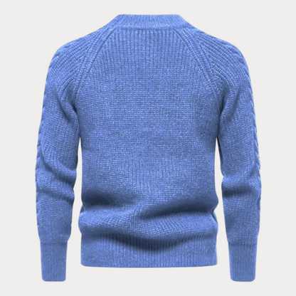 Pull décontracté homme – Sweat à col rond en coton doux et confortable