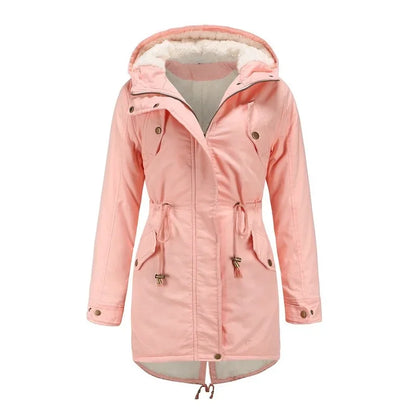 Parka femme – Veste chaude imperméable avec capuche pour hiver élégant