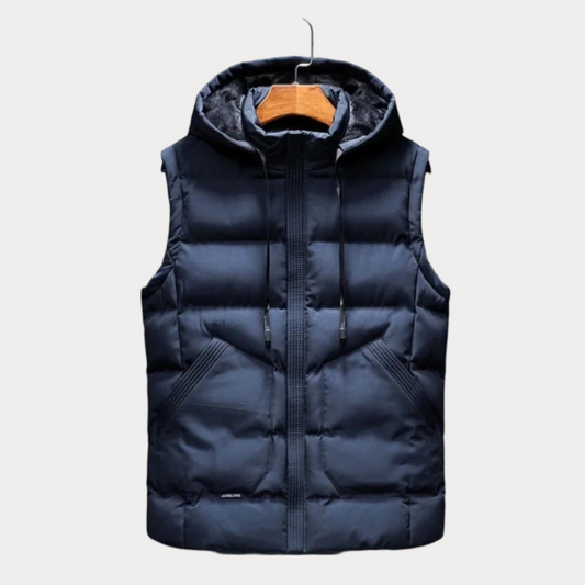 Gilet homme avec capuche – Veste légère à poche frontale pour outdoor