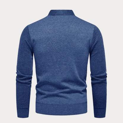 Pull en tricot homme – Pull confortable avec col pour hiver et casual chic