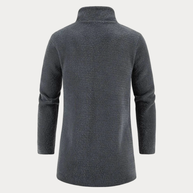 Manteau col roulé homme – Veste chaude en laine pour hiver élégant et décontracté