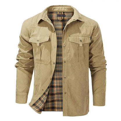 Cargojacke pour hommes - Veste cargo homme en coton, style décontracté et pratique