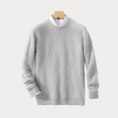 Pull en tricot homme – Pull col rond confortable en laine pour hiver