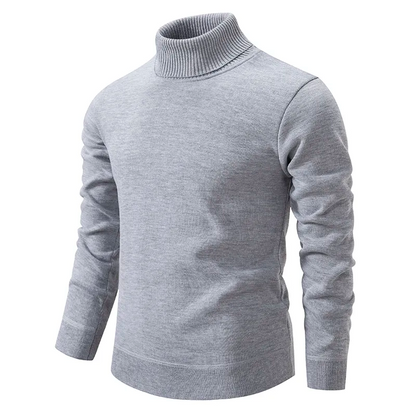 Pull col roulé homme – Pull classique en laine doux et confortable pour hiver