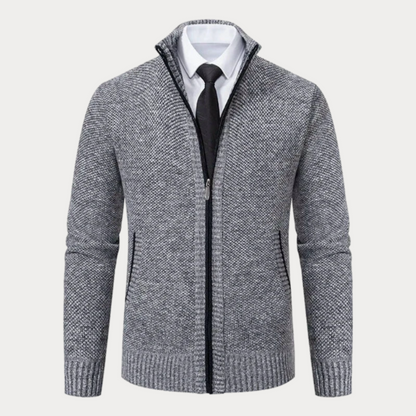 Veste slim-fit homme – Veste en maille avec poches latérales élégante et confortable