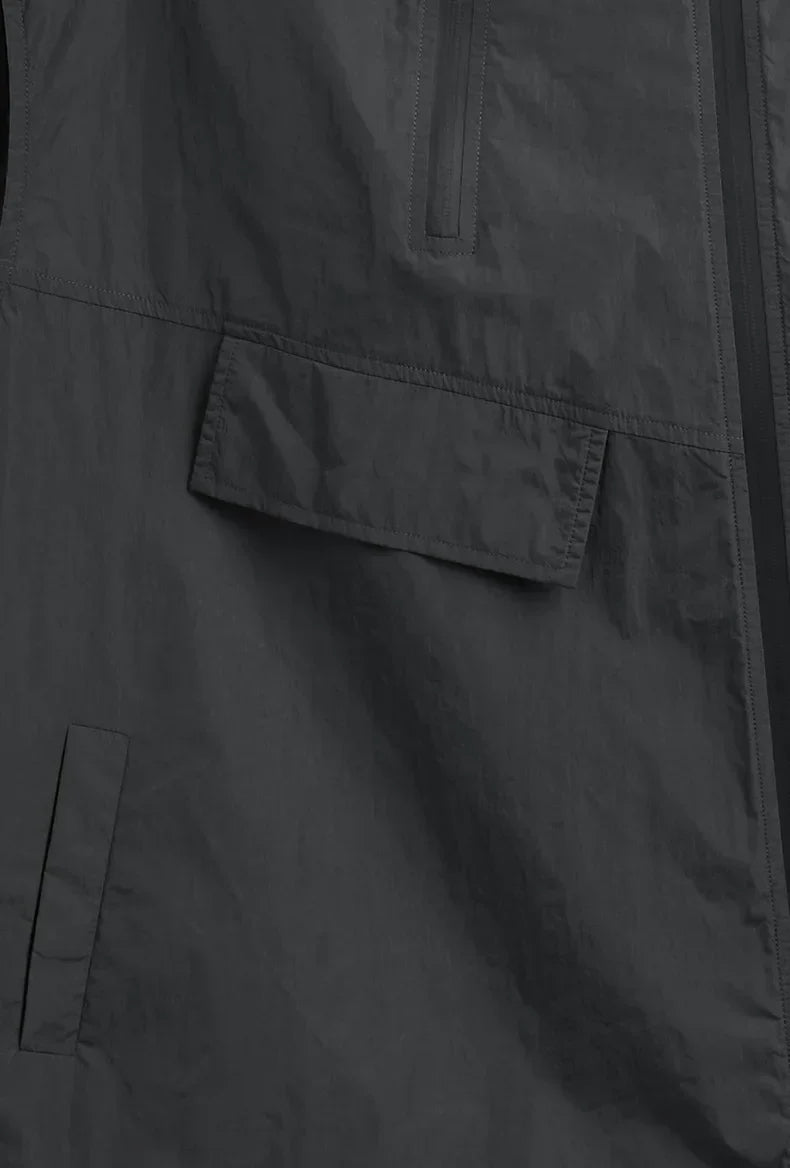 Veste cargo homme – Veste à double zip, style décontracté et pratique