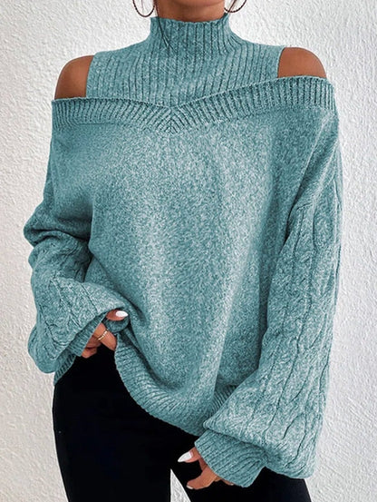 Pull col roulé femme – Haut décolleté élégant en tricot doux et confortable