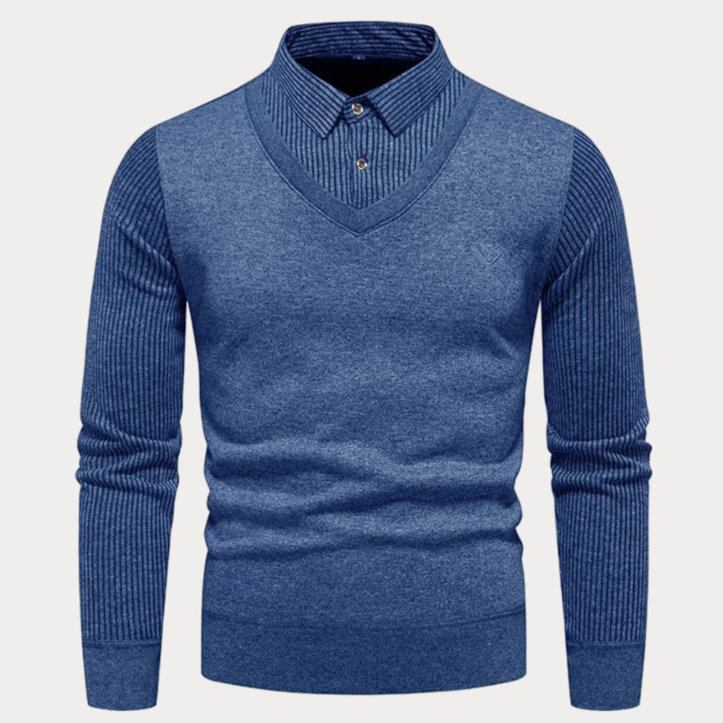 Pull en tricot homme – Pull confortable avec col pour hiver et casual chic