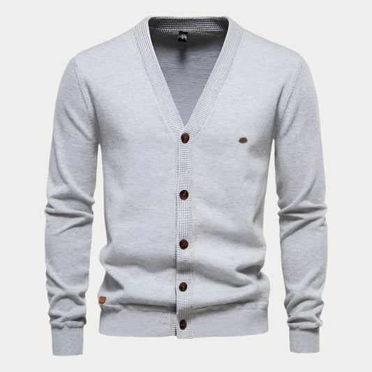 Cardigan unisexe homme – Cardigan à boutons en laine doux et élégant