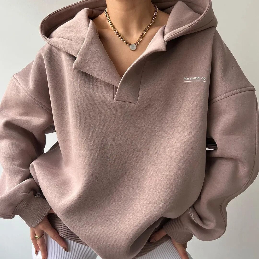 Pull grande taille femme – Pull à col en V élégant en tricot doux et confortable