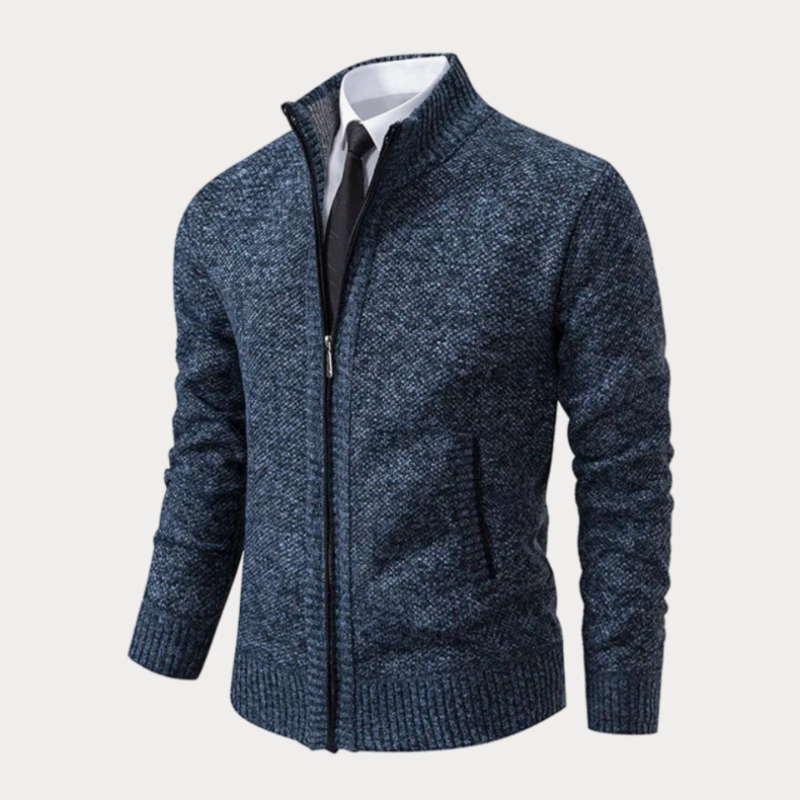 Veste slim-fit homme – Veste en maille avec poches latérales élégante et confortable