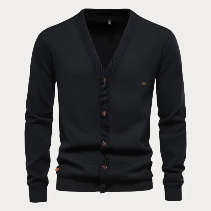 Cardigan unisexe homme – Cardigan à boutons en laine doux et élégant