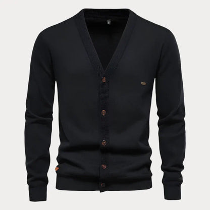 Cardigan unisexe homme – Cardigan à boutons en laine doux et élégant