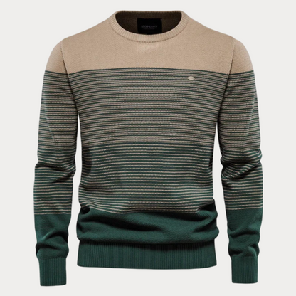 Pull en tricot homme – Pull col rond confortable en laine pour hiver élégant