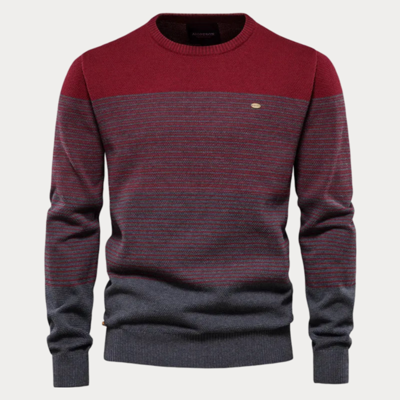 Pull en tricot homme – Pull col rond confortable en laine pour hiver élégant