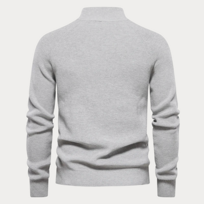 Pull homme avec fermeture éclair – Sweat-shirt confortable en coton pour casual chic