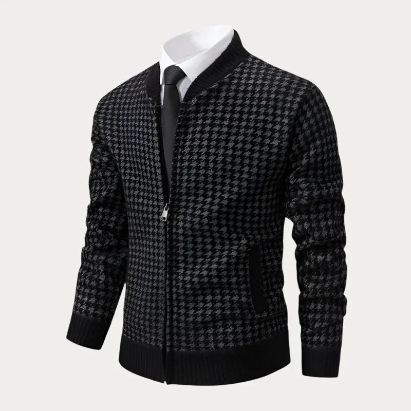 Veste en maille ajustée homme – Veste tendance avec motif moderne et confortable