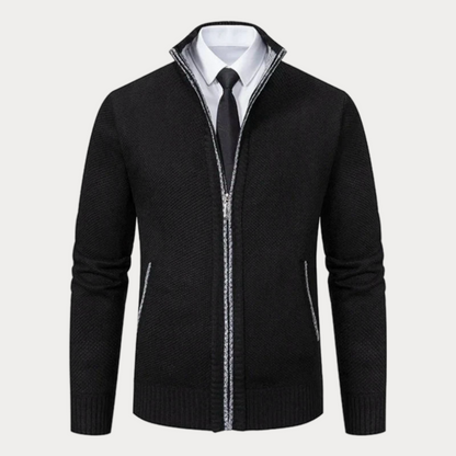 Veste slim-fit homme – Veste en maille avec poches latérales élégante et confortable