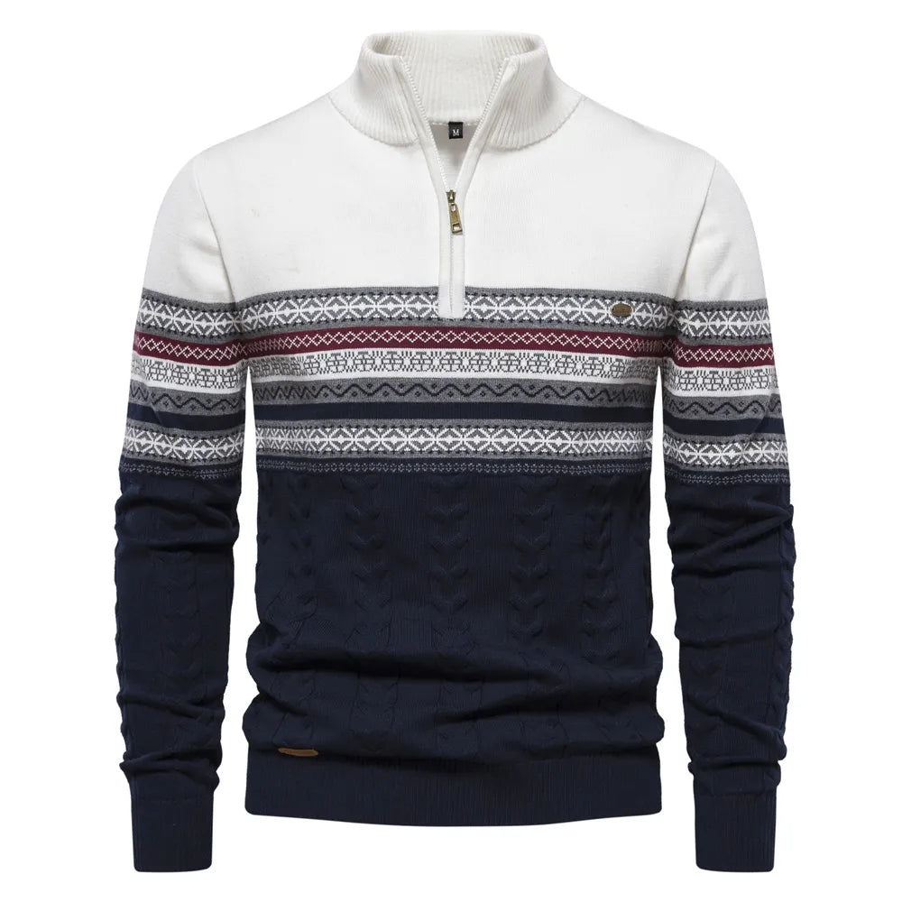 Pull col roulé homme – Sweat à demi-fermeture éclair élégant et confortable