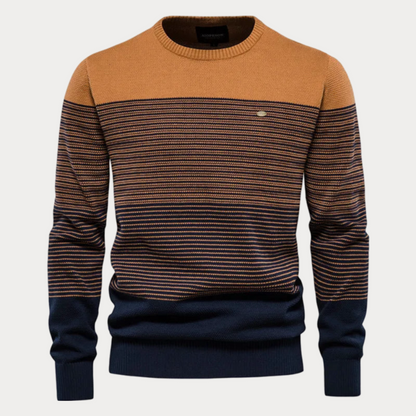 Pull en tricot homme – Pull col rond confortable en laine pour hiver élégant