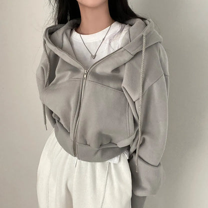 Veste à capuche zippée femme – Sweat oversize confortable et tendance