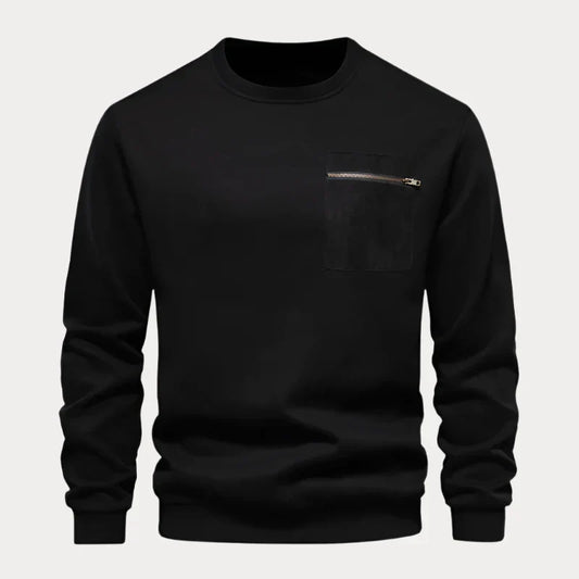 Pull homme avec poche poitrine – Sweat-shirt confortable et stylé pour casual