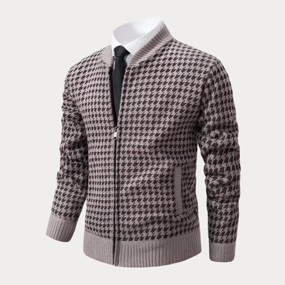 Veste en maille ajustée homme – Veste tendance avec motif moderne et confortable