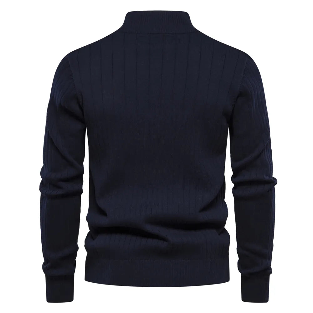 Pull en tricot homme – Sweat à zip confortable en laine pour hiver élégant