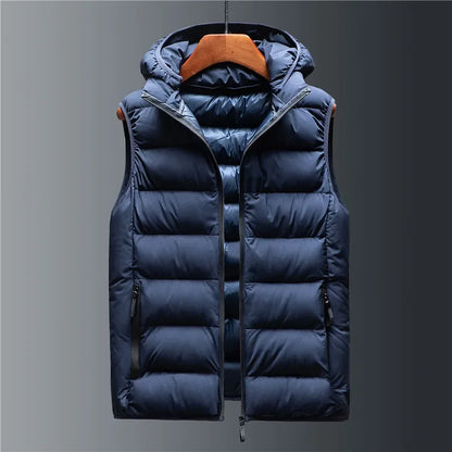 Gilet sans manches homme – Veste rembourrée légère et chaude pour hiver