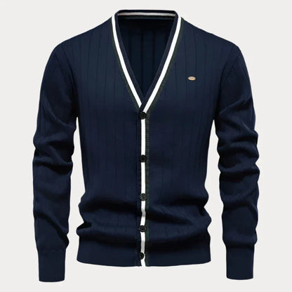 Veste en tricot homme – Pull chic à patte de boutonnage pour hiver