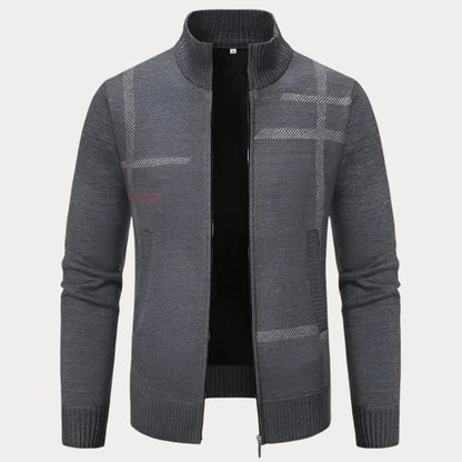 Pull homme col montant – Pull élégant avec poches latérales pour hiver