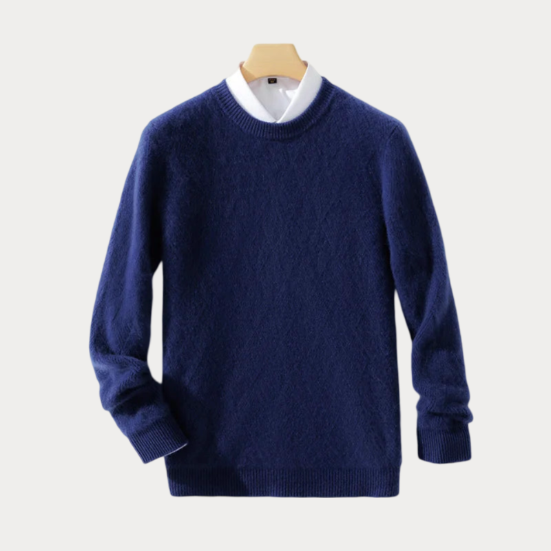 Pull en tricot homme – Pull col rond confortable en laine pour hiver