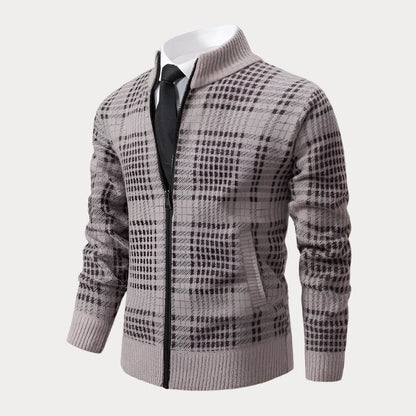 Veste en maille ajustée homme – Veste tendance avec motif moderne et confortable