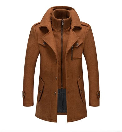 Manteau d'hiver homme – Veste col roulé chaude et élégante pour le froid