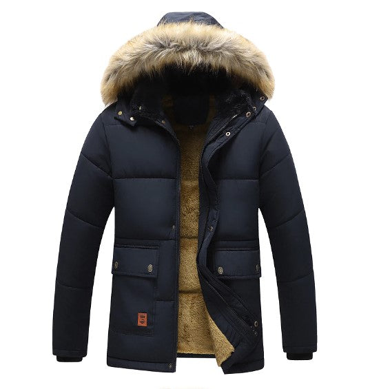 Parka d'hiver homme – Veste chaude avec capuche amovible et imperméable