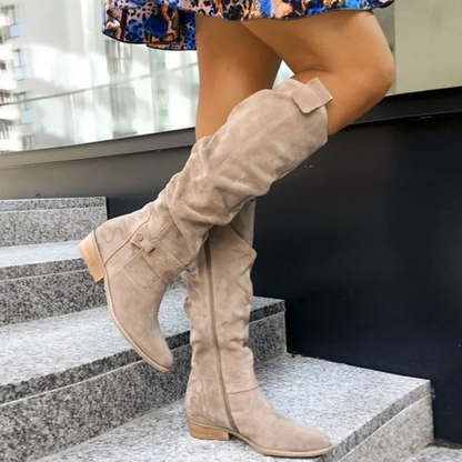 Bottes hautes élégantes femme – Bottes en cuir chic pour occasions spéciales