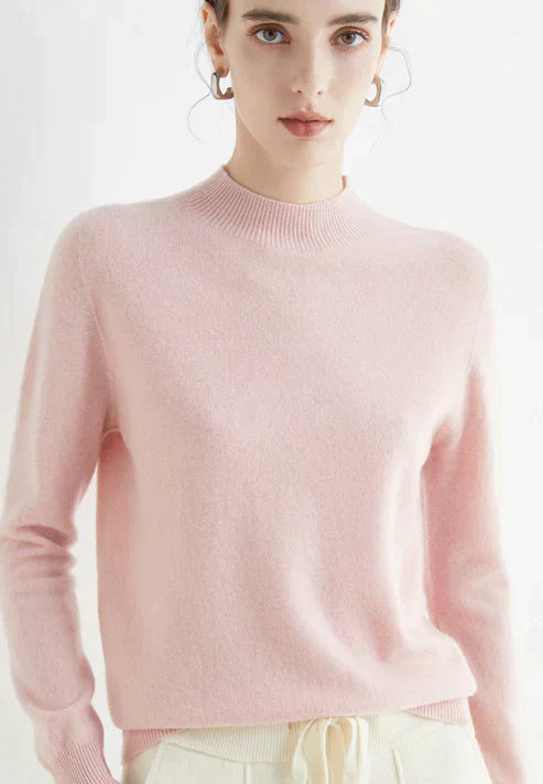 Pull col roulé femme – Pull décontracté en coton doux pour hiver et automne