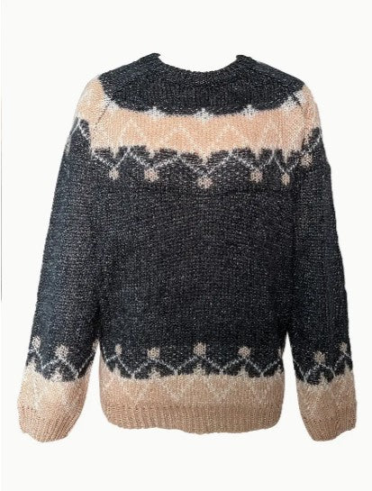 Pull en tricot femme – Pull tendance à manches longues en laine doux et chaud