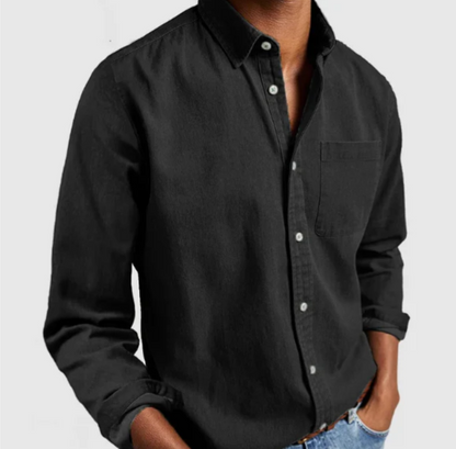 Chemise homme à manches longues – Chemise élégante avec col pour occasions spéciales