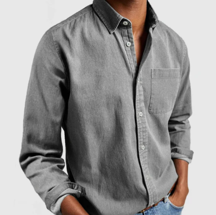 Chemise homme à manches longues – Chemise élégante avec col pour occasions spéciales