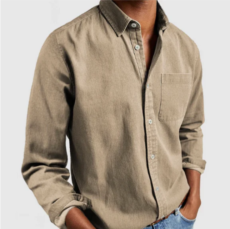 Chemise homme à manches longues – Chemise élégante avec col pour occasions spéciales