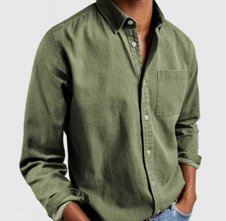 Chemise homme à manches longues – Chemise élégante avec col pour occasions spéciales