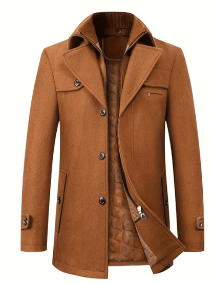 Veste d'hiver homme – Manteau chaud en laine avec capuche et style moderne