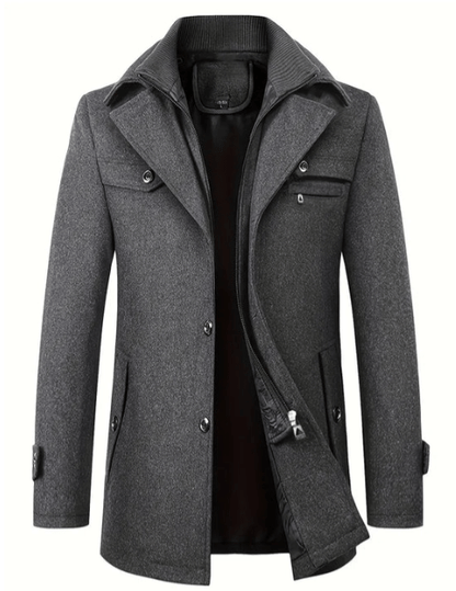 Veste d'hiver homme – Manteau chaud en laine avec capuche et style moderne